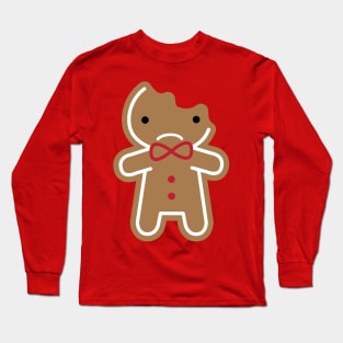 Sad Bitten Kawaii Gingerbread Man Long Sleeve T-Shirt